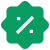 Green percent icon